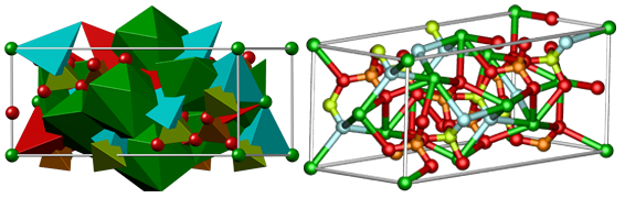 chemistry, crystal, crystallography, кристалл, кристаллическая решетка, кристаллография, polyhedron, lattice system, crystal structure, visualization, hexagonal, минерал, Тетрагональная сингония, Babefphite, бабефит, BaBe(PO4)(F,OH)