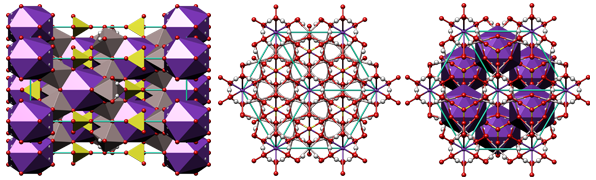 alunite, chemistry, crystal, crystal structure, crystallography, hexagonal, kal3(so4)2(oh)6, polyhedron, sulfate minerals, sulfosalts, visualization, алунит, бетехтин, кристалл, кристаллическая решетка, кристаллография, минерал, сульфаты, сульфосоли, тригональная сингония
