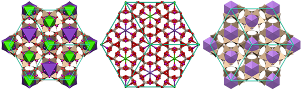 crystal structure, crystallography, levyne, levynite, mineral, кристаллическая решетка, кристаллография, левин, левинит, минерал, тригональная сингония