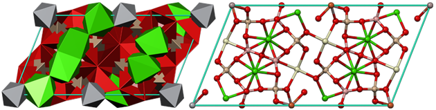 crystal structure, crystallography, mineral, tadzhikite, кристаллическая решетка, кристаллография, минерал, моноклинная сингония, таджикит
