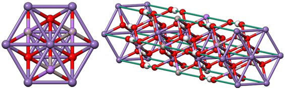 crystal structure, crystallography, lithiophorite, mineral, кристаллическая решетка, кристаллография, литиофорит, минерал, тригональная сингония