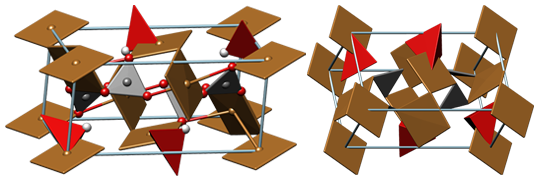 azurite, carbonate mineral, chemistry, crystal, crystal structure, crystallography, cu3(co3)2(oh)2, hexagonal, polyhedron, visualization, азурит, бетехтин, карбонаты, кристалл, кристаллическая решетка, кристаллография, медная лазурь, минерал, моноклинная сингония